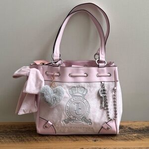 Juicy Couture Lover Tote Chiffon Pink Free Plush Keychain